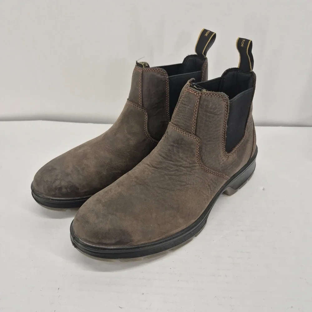 Timberland Pro Nashoba Men Soft Toe Pull On Work Boot Size 9 Brown